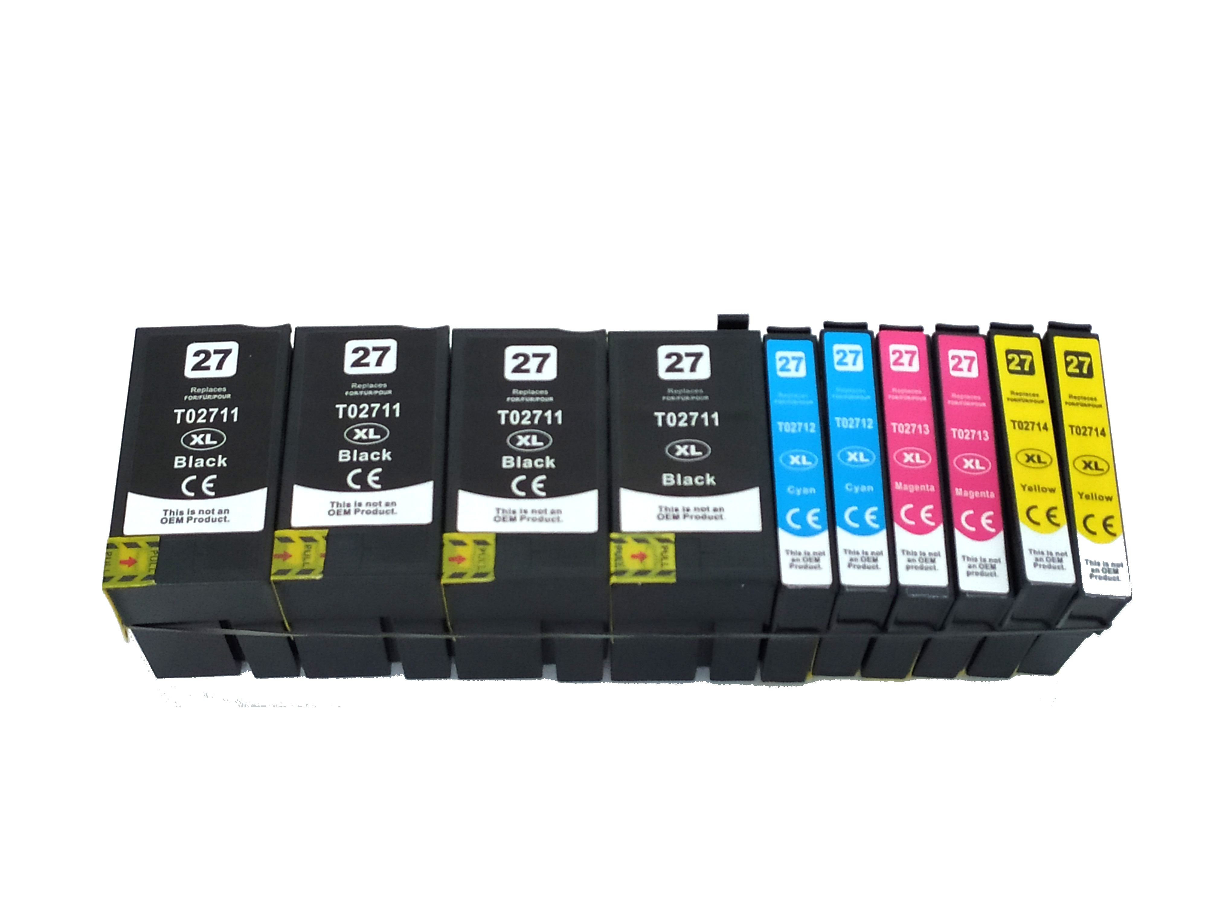 10 Tintenpatronen kompatibel Epson WF-7615, DTW, Tinte-Toner-Patronen DTWF DWF, WF-7720 WF-7710, WF-7210 Workforce WF-7715 